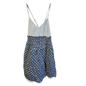 Roxy size large women's gray and navy blue dress‎
